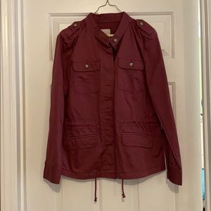 LOFT Maroon Utility Jacket